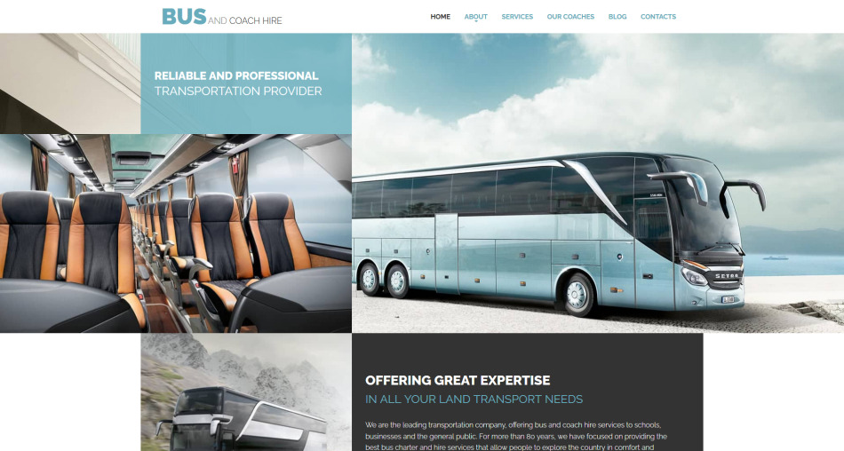 Bus Company  Website Builder Template 115557