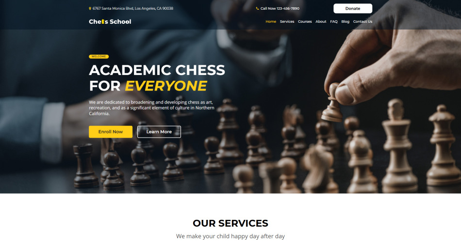 Chess  Website Template Website Builder Template 186841