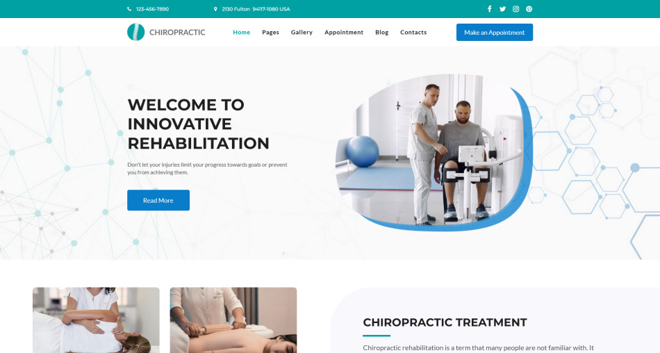 Chiropractic  Website Design Website Builder Template 226312