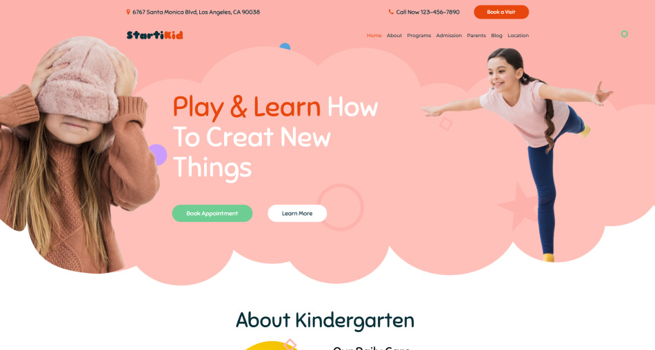 Best Kindergarten Website Design  Website Builder Template 250988