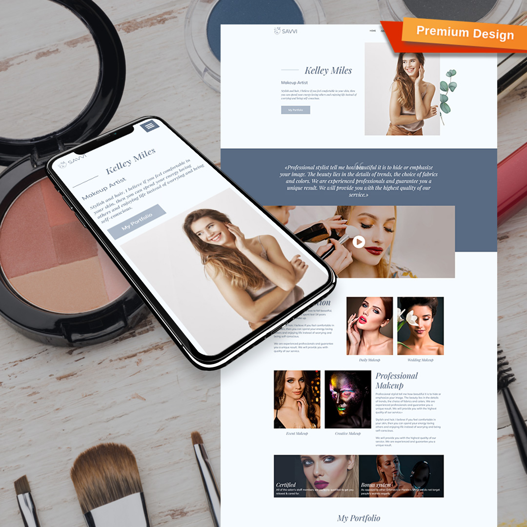 Makeup Artist Website Design  Website Builder 252735