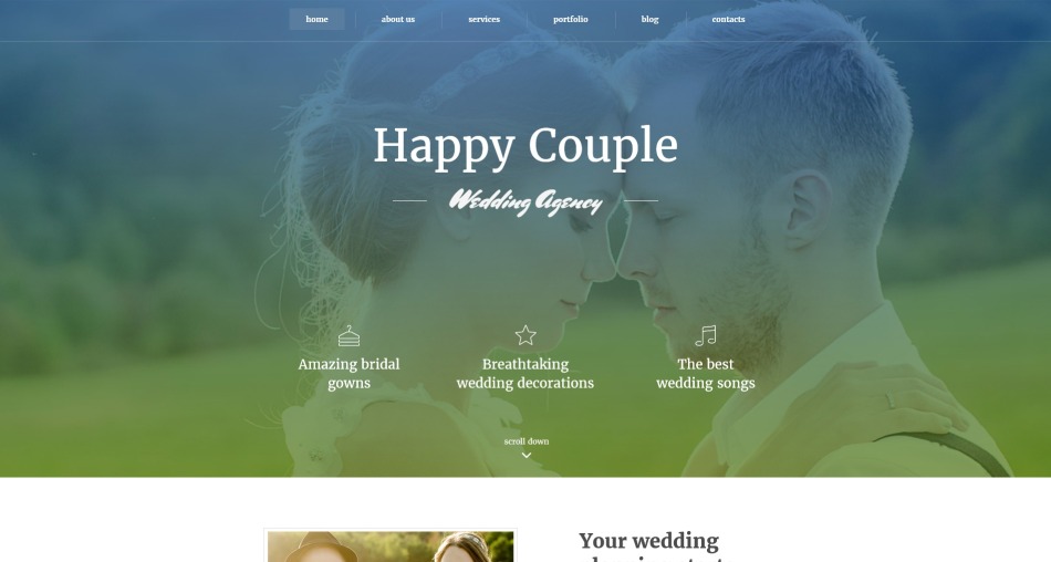 Happy Couple Website Builder Template 59221