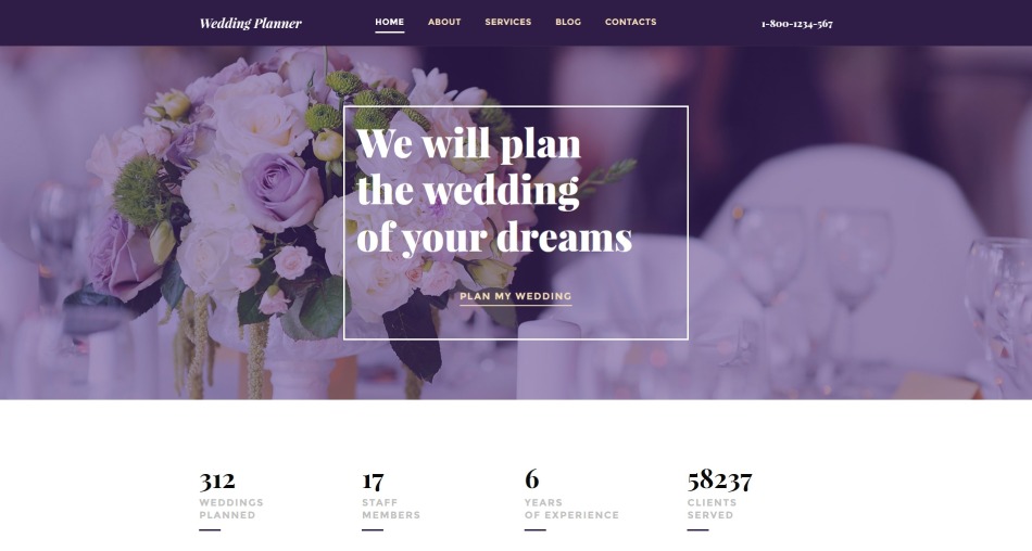 Wedding Planner  Website Template Website Builder Template 59472