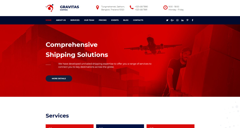 Gravitas Website Builder Template 82288